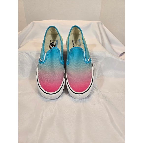 Vans Slip On Ultracush‎ Fade Pink Blue Casual Skate Shoes Women's 8.5 / Mens 7 - Picture 1 of 6
